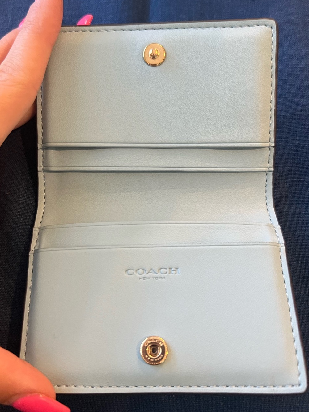 Blue Coach Wallet - Picture 3 of 4
